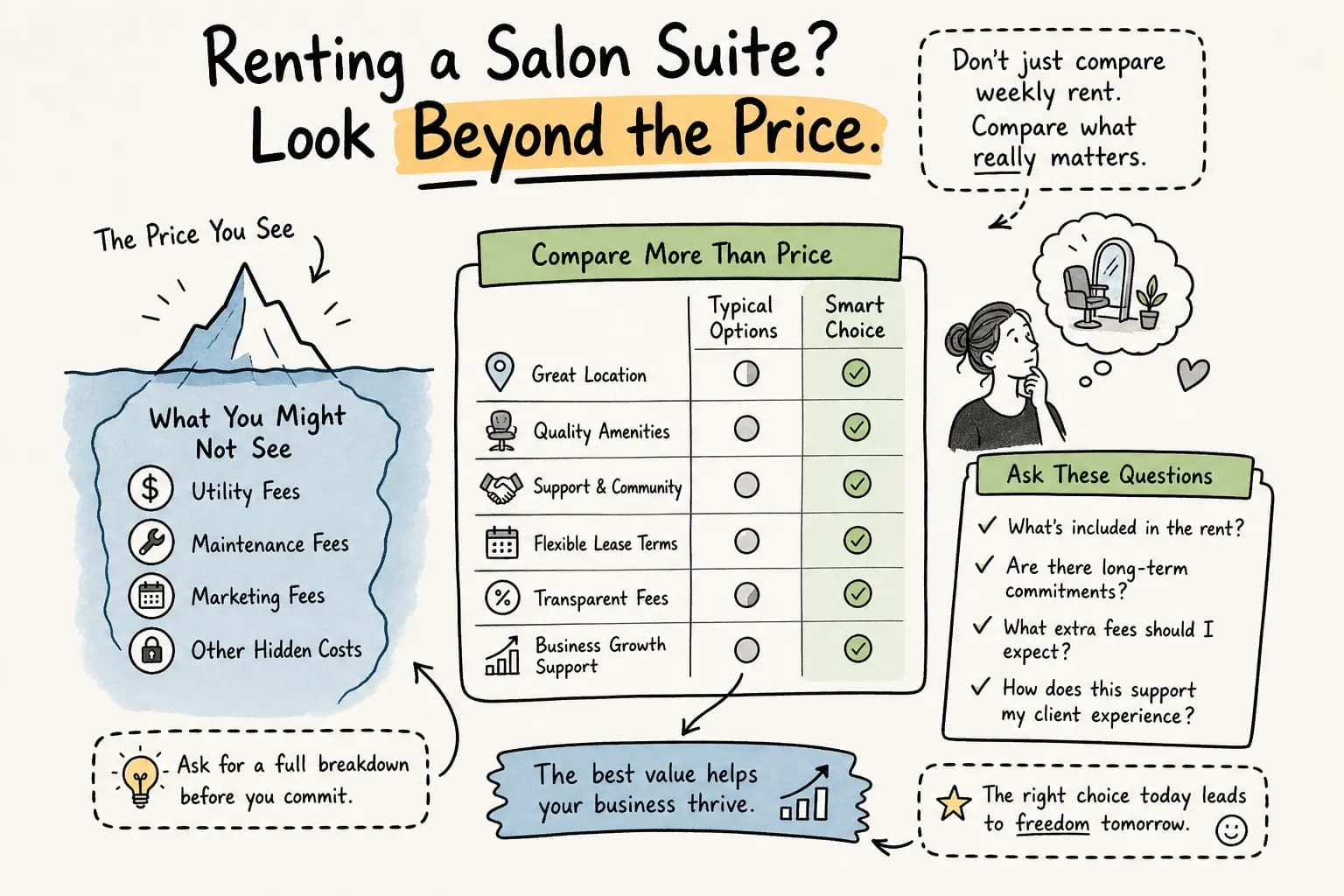 How Much Does It Cost to Rent a Salon Suite? A Provider Comparison