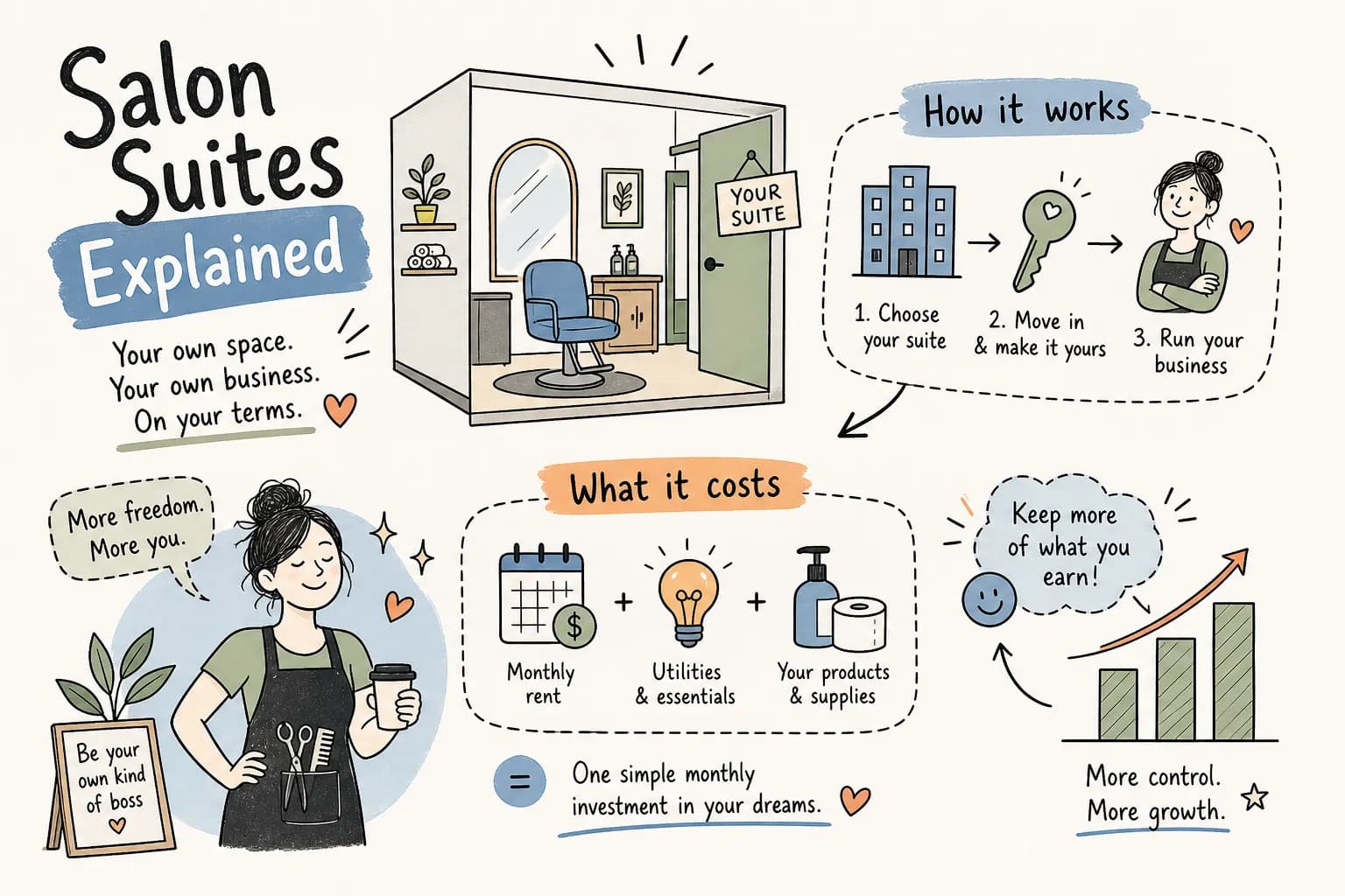 Salon suites explained: how they work and what they cost