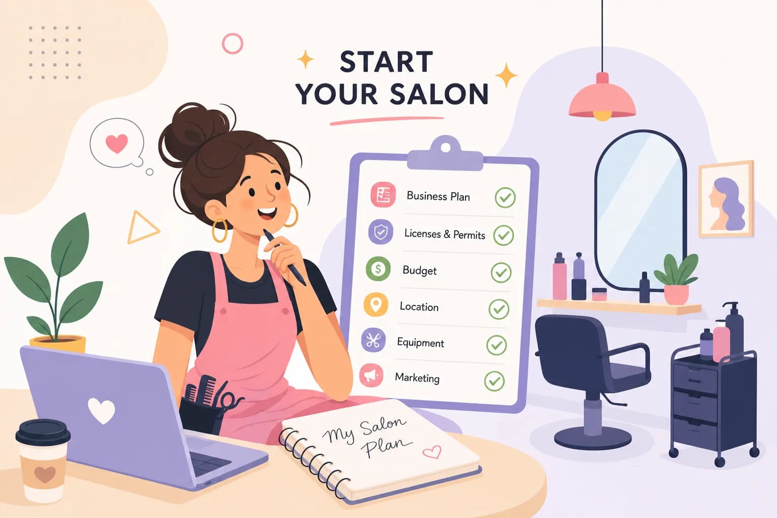 The complete salon startup checklist for beauty school grads